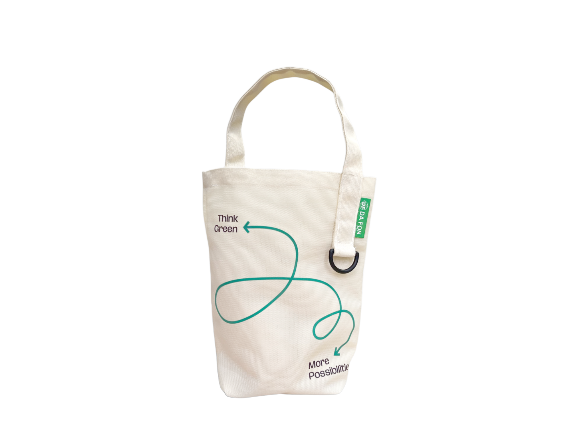 大豐環保再生購物袋，有底袋設計，100% 再生 PP 材質，適合企業綠色採購與永續禮贈品。｜Eco-friendly shopping bag with bottom design, made from 100% recycled PP by Da Fon Environmental.