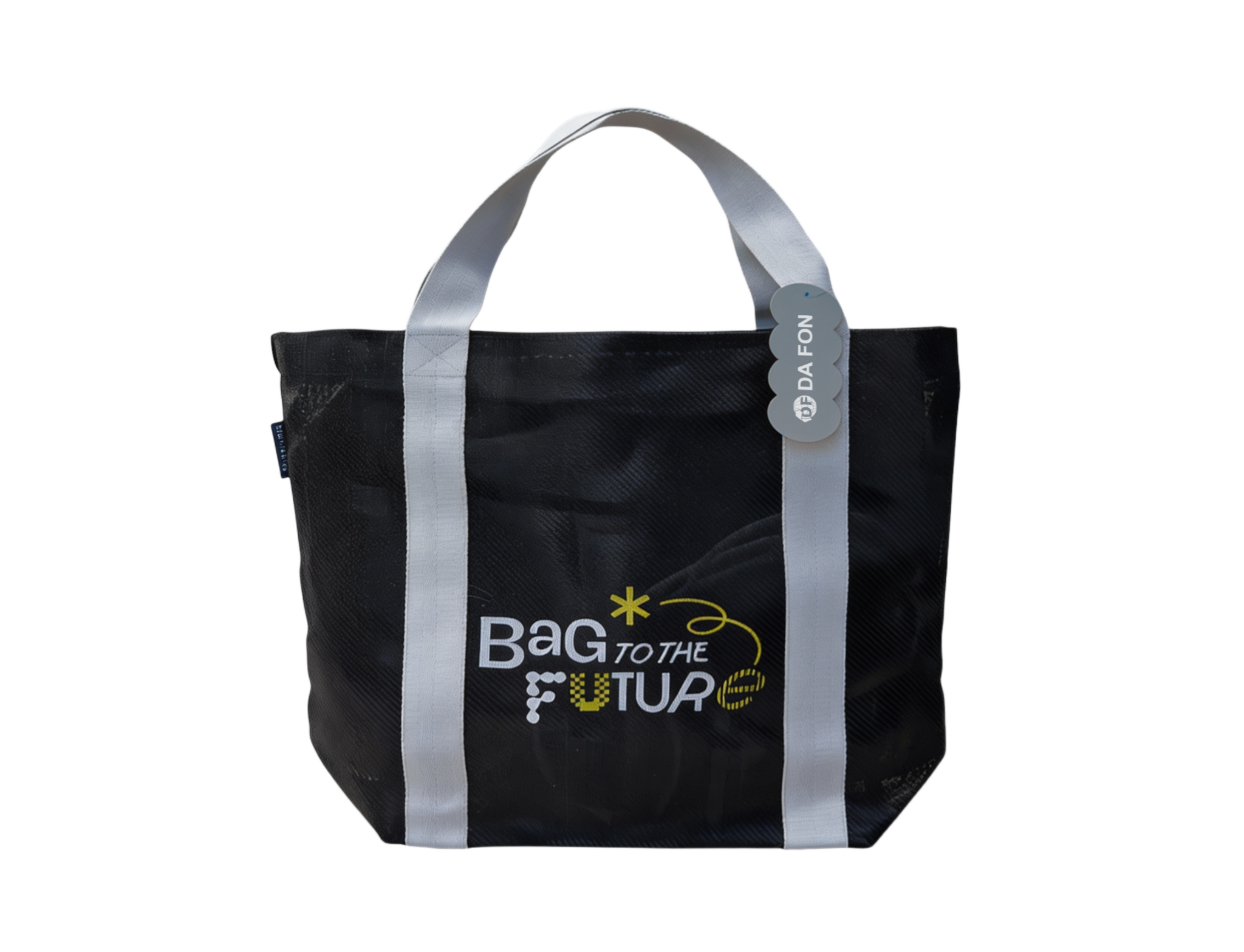 大豐環保再生托特包(大)，有底袋設計，100% 再生 PP 材質，大容量耐裝，適合通勤與企業贈品。｜Large eco-friendly tote bag with bottom design, made from 100% recycled PP by Da Fon Environmental.